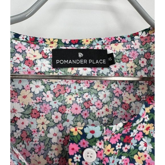 Pomander Place by Tuckernuck Ditsy Floral Lucy Mini Dress sz XS Tiered Tie Waist - Picture 3 of 8